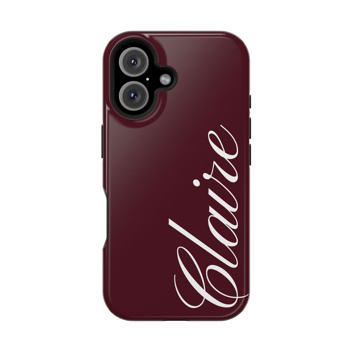 Personalized Burgundy iPhone Case