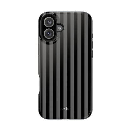 Custom Initials Twilight Stripes iPhone Case