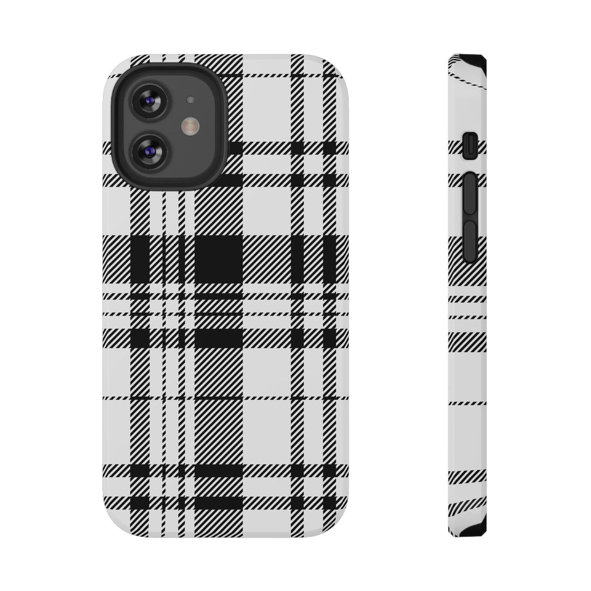 Black Plaid iPhone Case