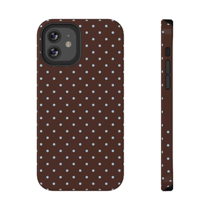 Blue Latte Mini Dots iPhone Case