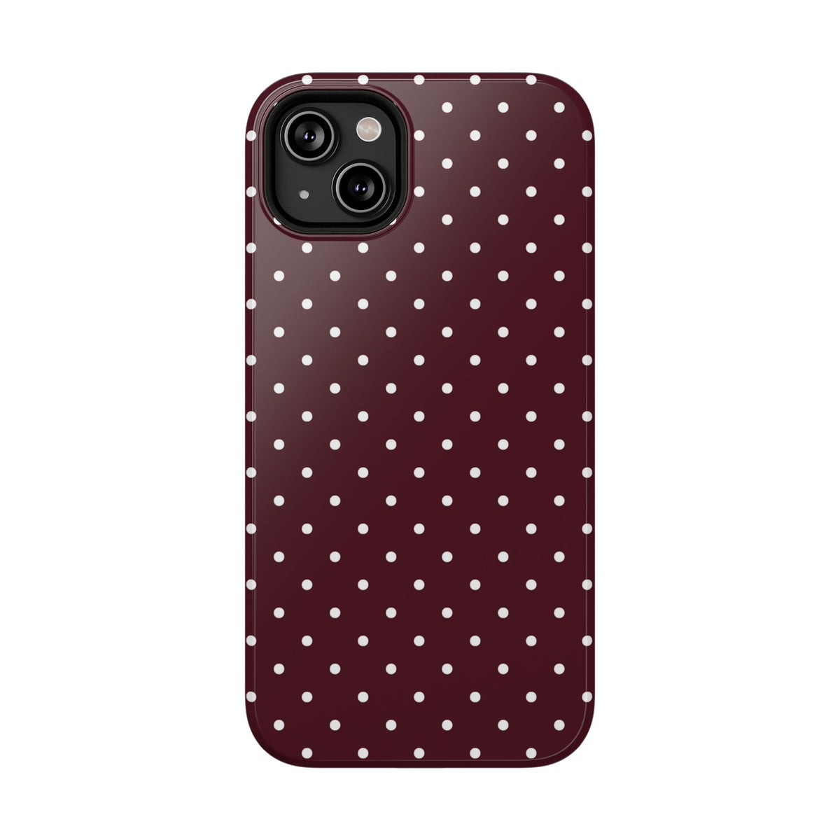 Burgundy Mini Dots iPhone Case