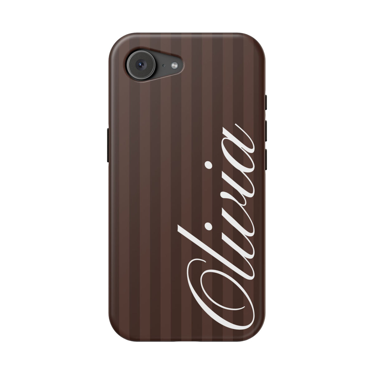 Custom Mocha Stripes iPhone Case