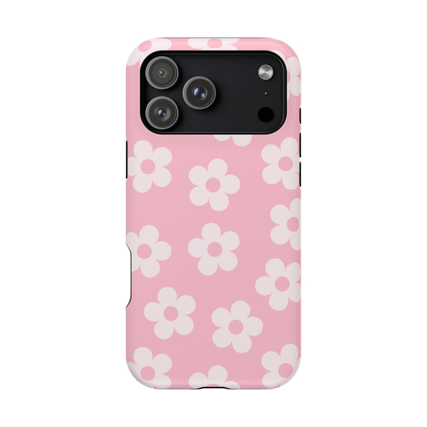 Pink Retro Flowers iPhone Case