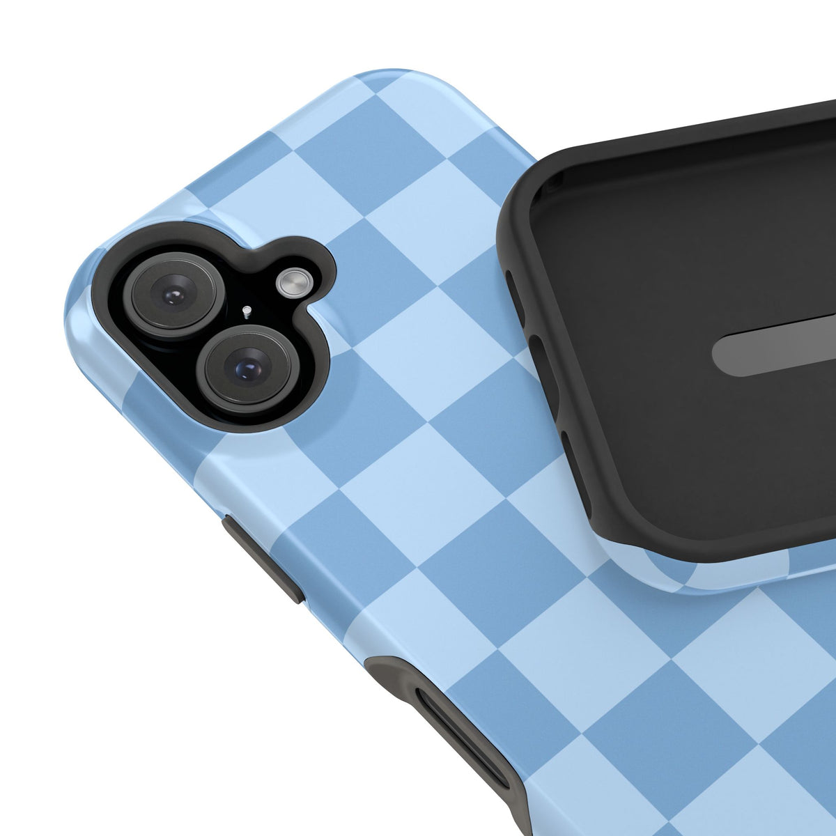 Blue Candy Checkered iPhone Case