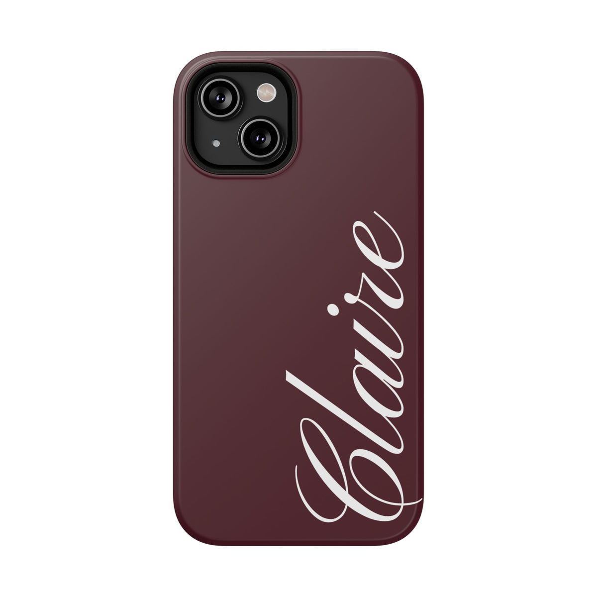 Personalized Burgundy iPhone Case