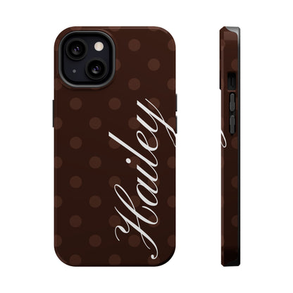 Custom Mocha Polka Dots iPhone Case