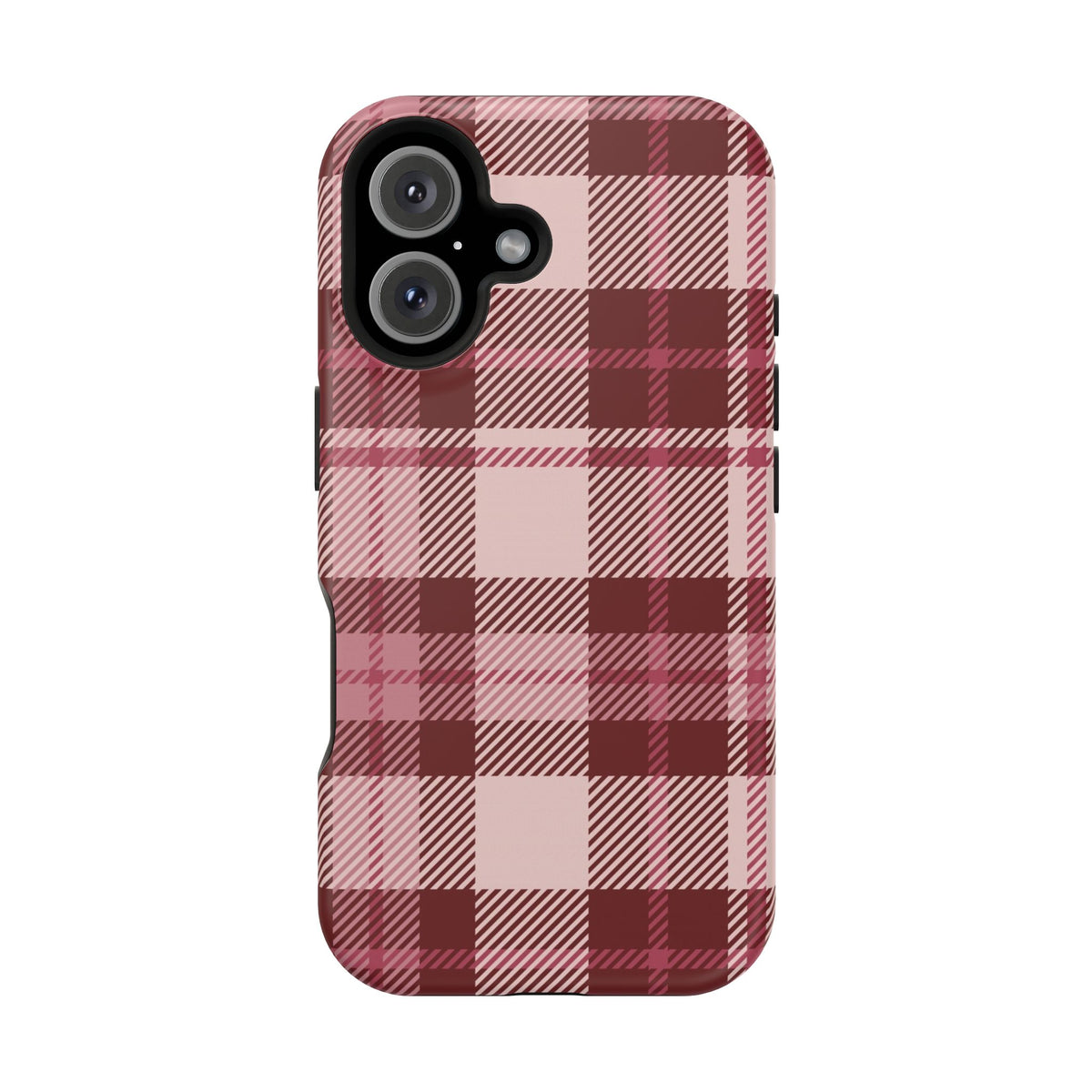 Burgundy Plaid iPhone Case