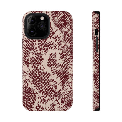 Burgundy Snake iPhone Case