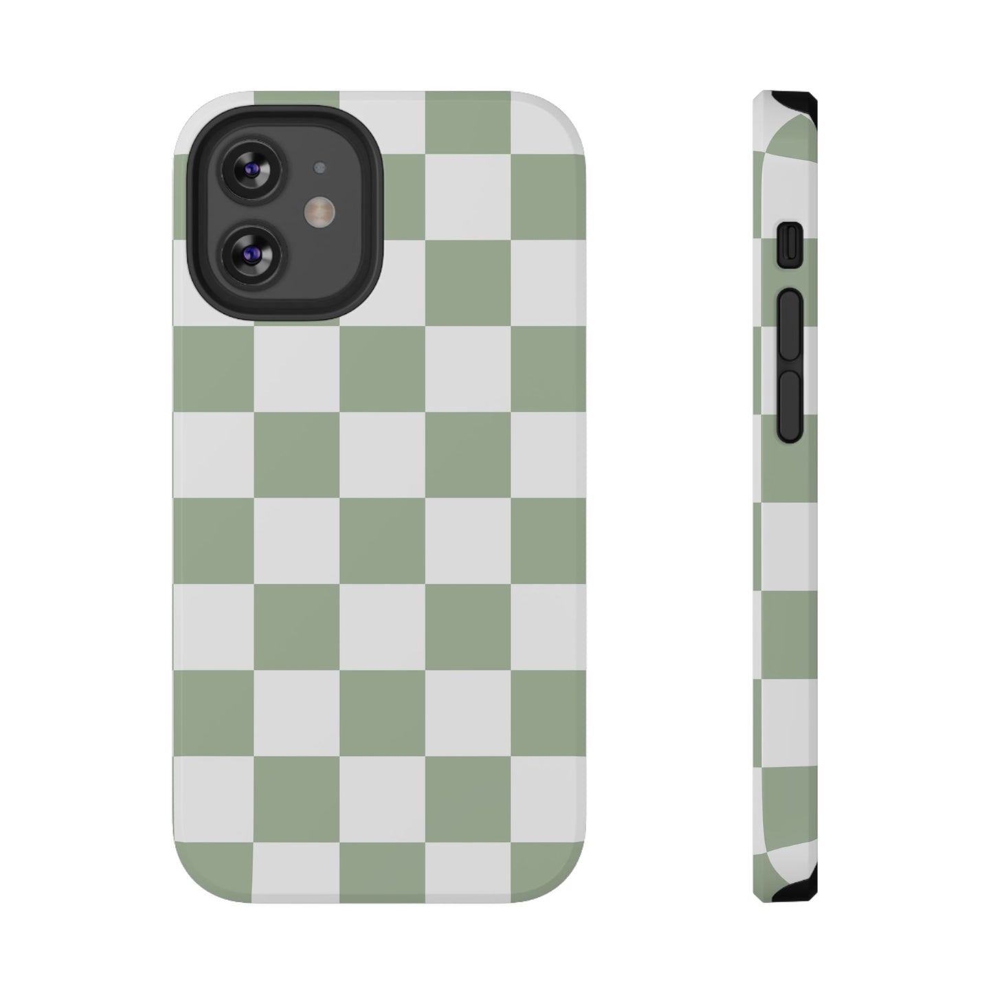 Sage Green Checkered iPhone Case