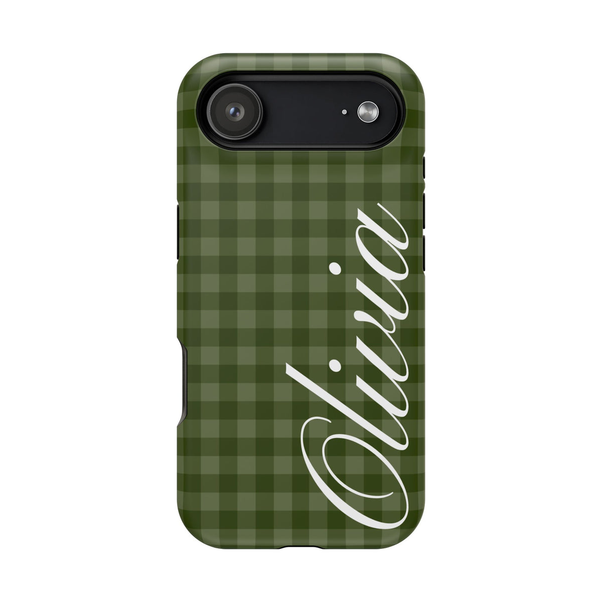 Custom Green Gingham iPhone Case