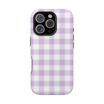 Purple Gingham iPhone Case