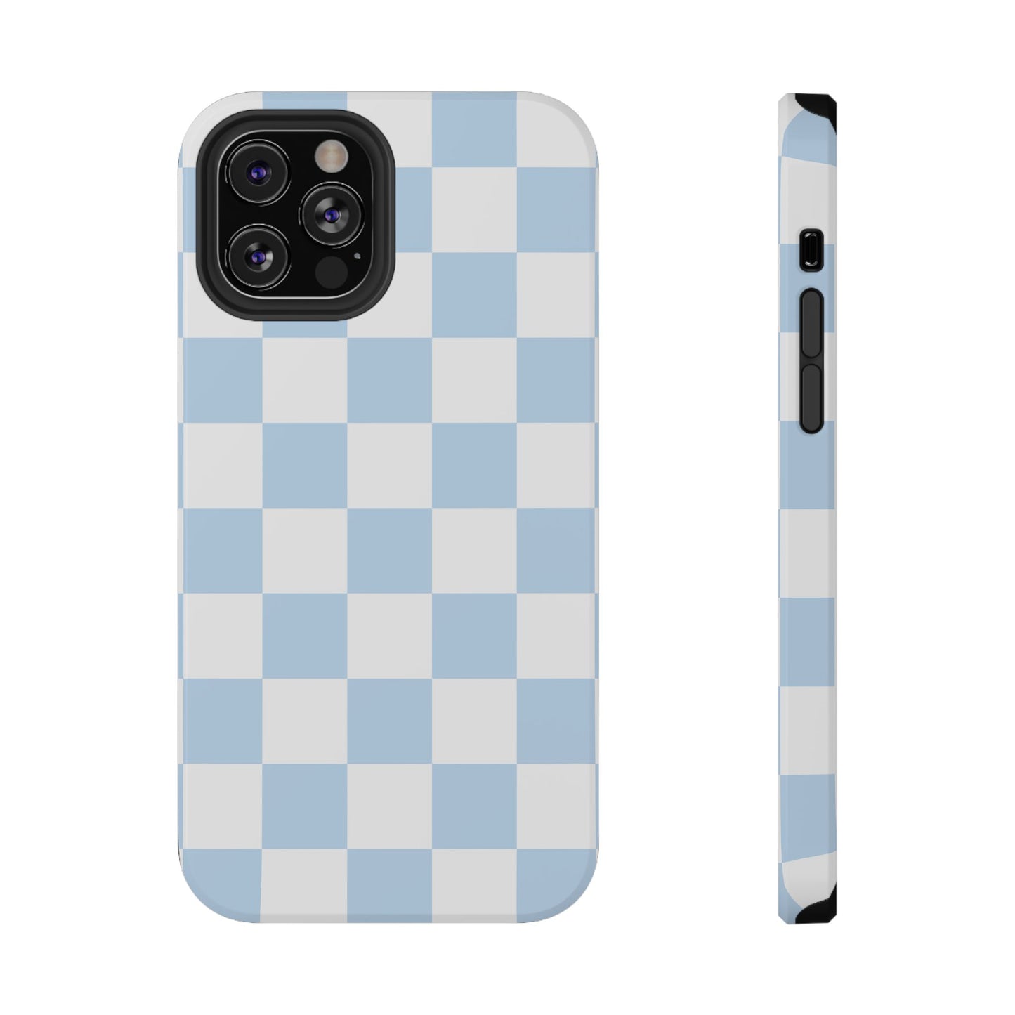 Pastel Blue Checkered iPhone Case