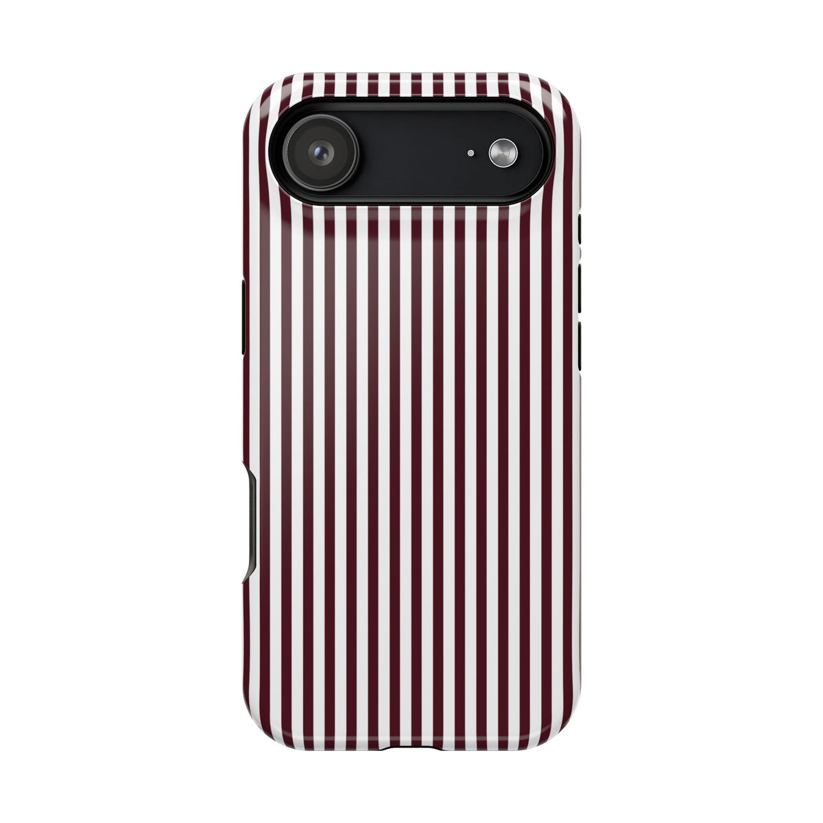 Burgundy Pinstripes iPhone Case