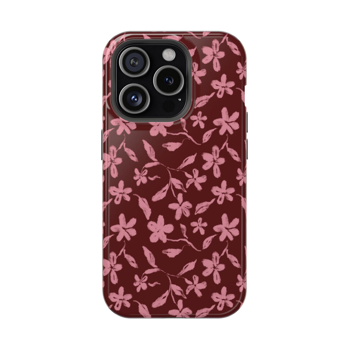 Burgundy Petals iPhone Case