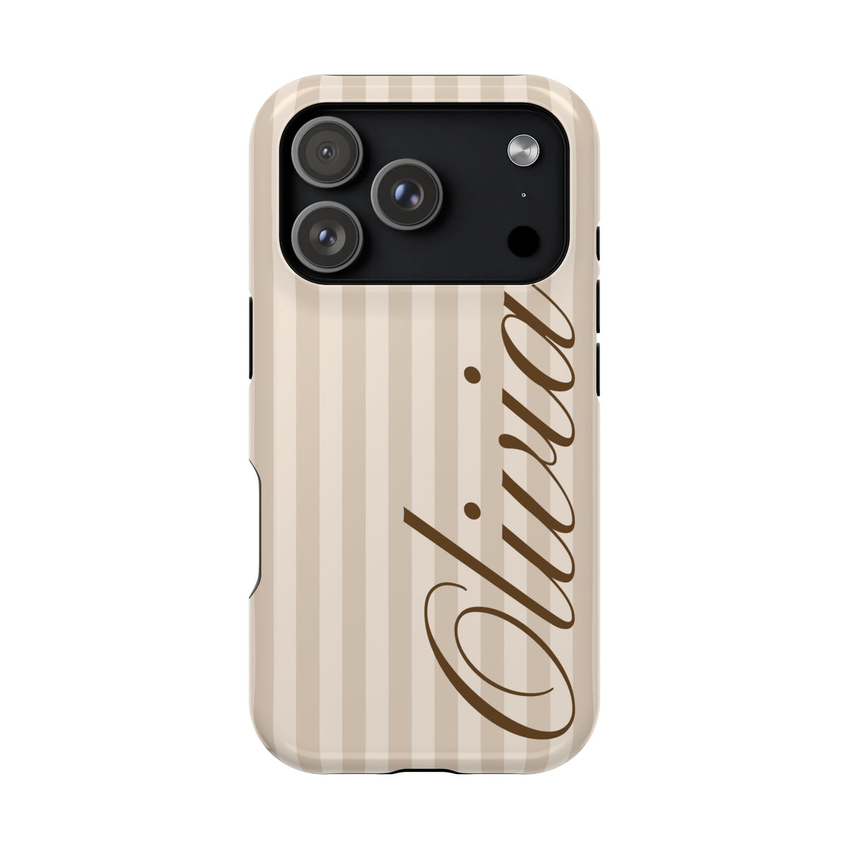 Custom Beige Stripes iPhone Case