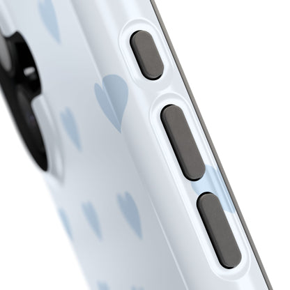 Light Blue Hearts iPhone Case