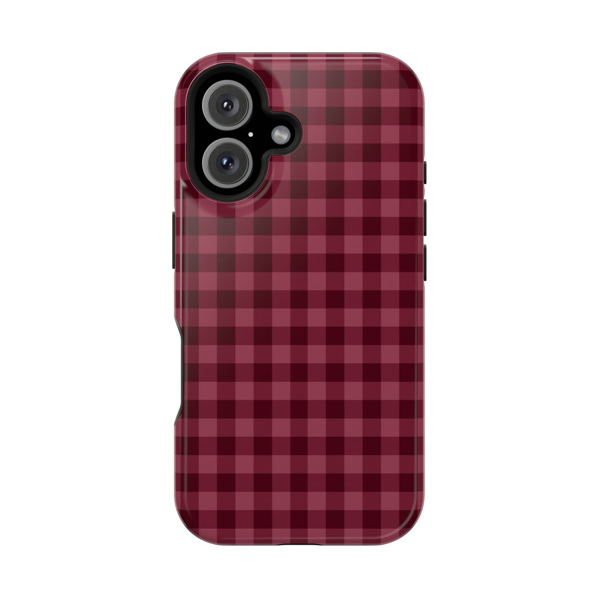 Burgundy Gingham iPhone Case