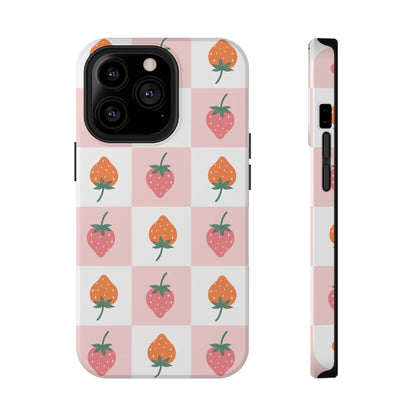 Strawberry Checkered iPhone Case