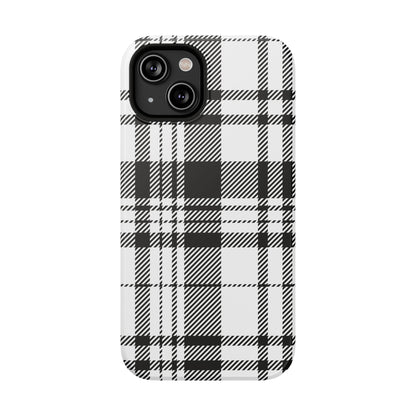 Black Plaid iPhone Case