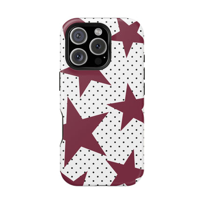 Burgundy Star iPhone Case