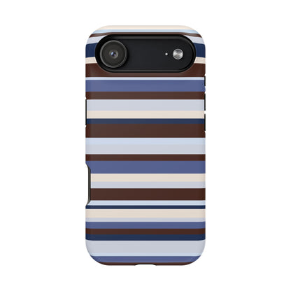 Blueberry Mocha Stripes iPhone Case