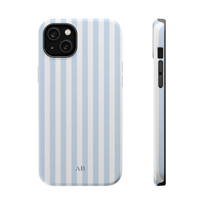 Custom Initials Blue Beau iPhone Case