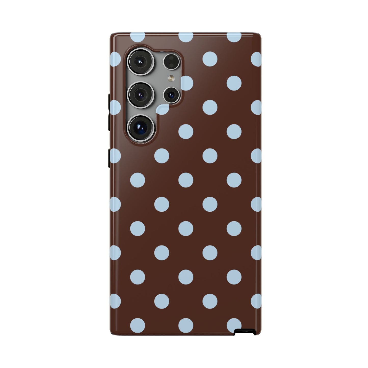 Blue Latte Polka Dots Samsung Case