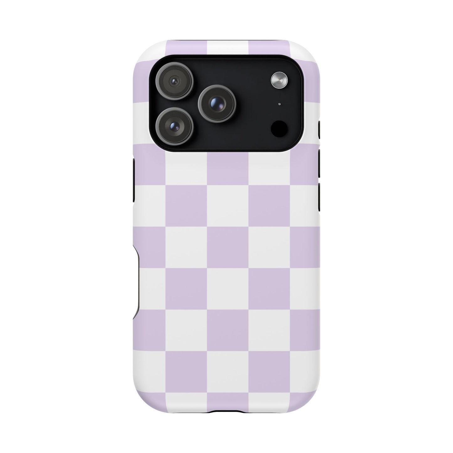 Pastel Purple Checkered iPhone Case