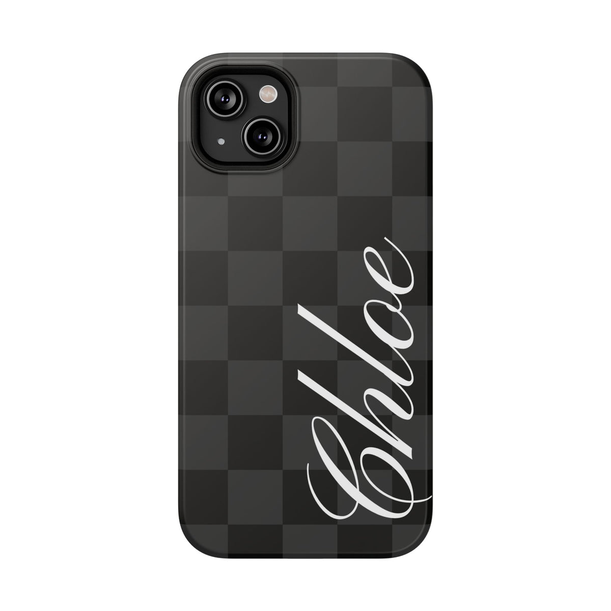 Custom Black Checkered iPhone Case