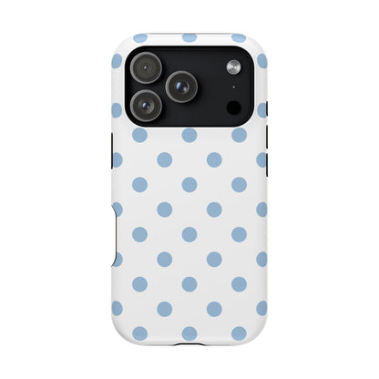 Blue Clouds Polka Dots iPhone Case