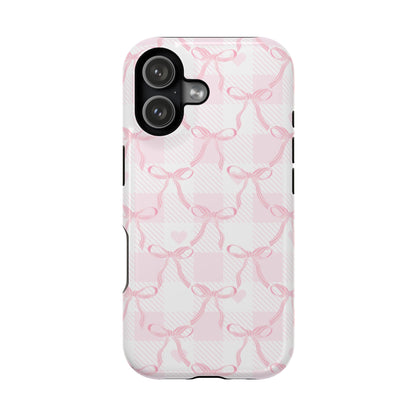 Pink Ribbon Bows iPhone Case