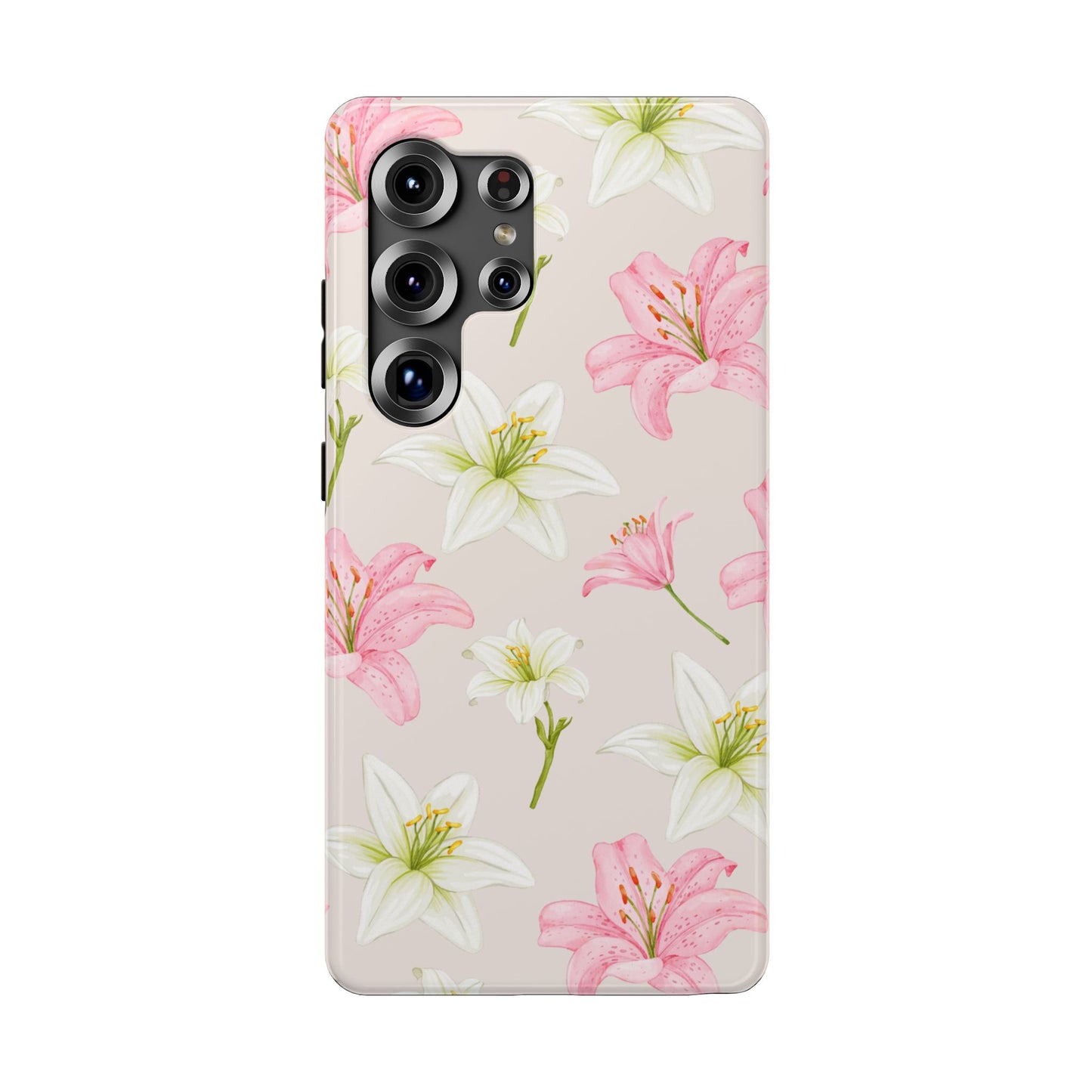 Beige Tiger Lily Samsung Case