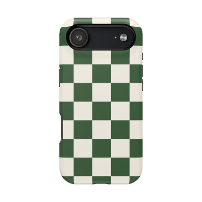 Green Checkered iPhone Case