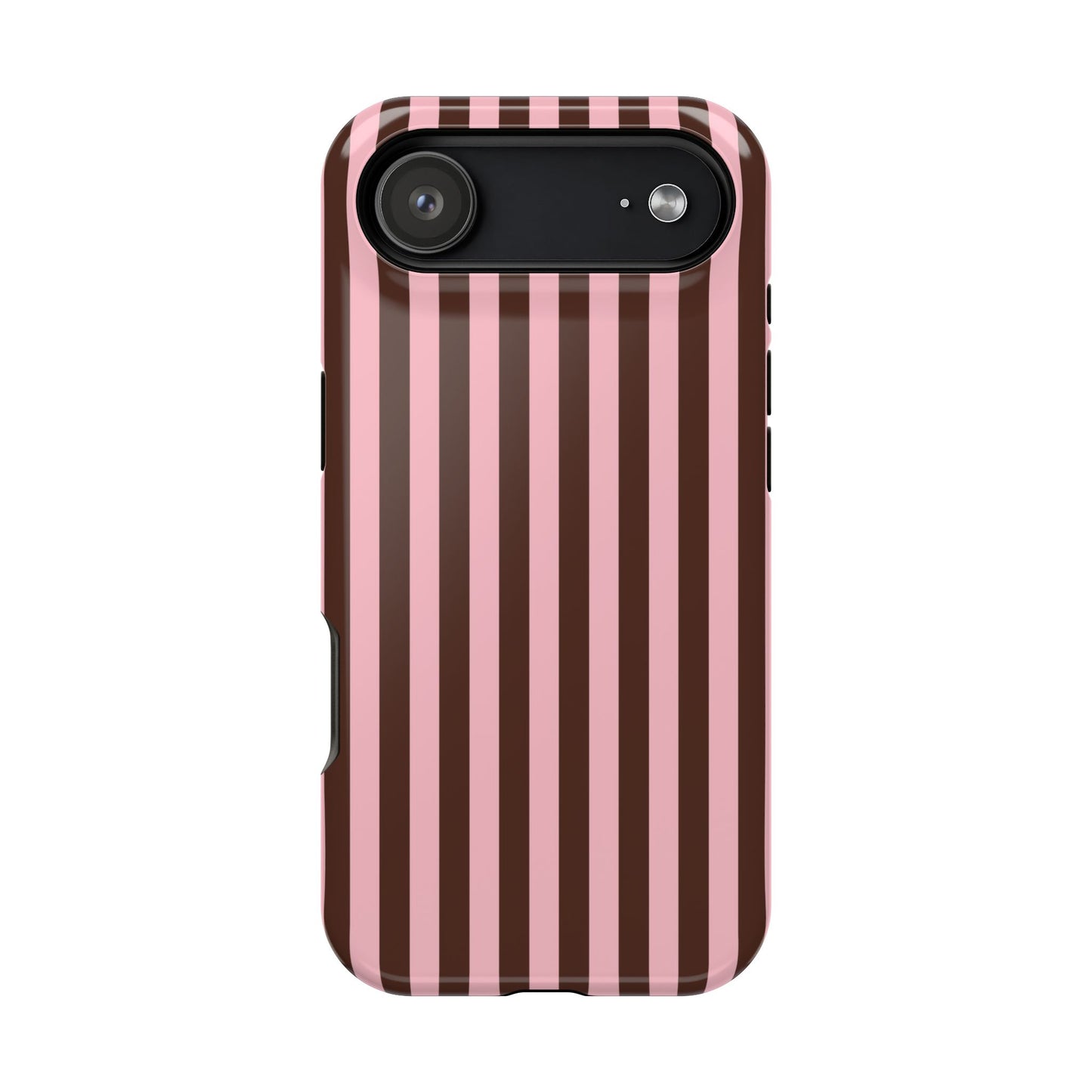 Pink Latte Stripes iPhone Case