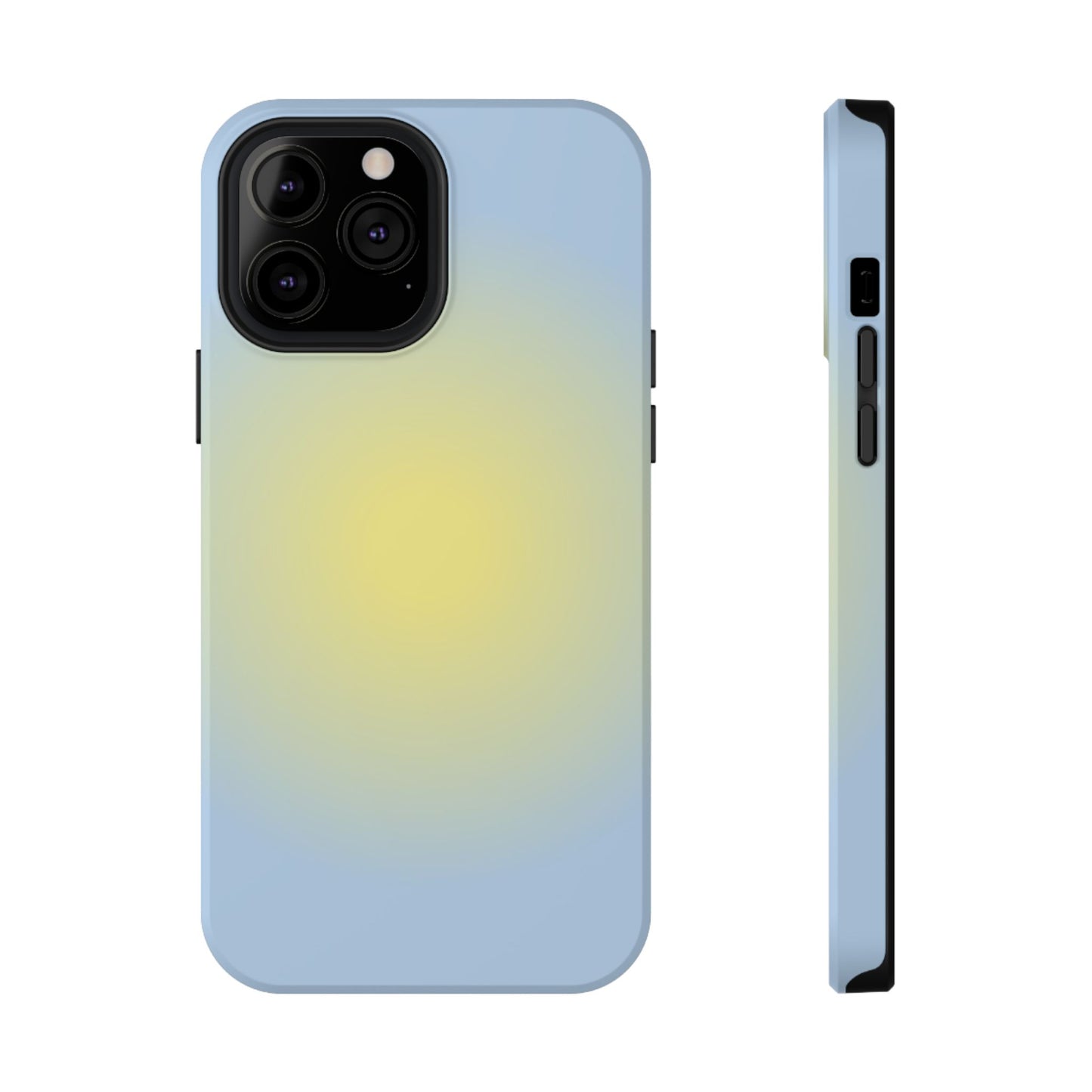 Yellow & Blue Aura iPhone Case