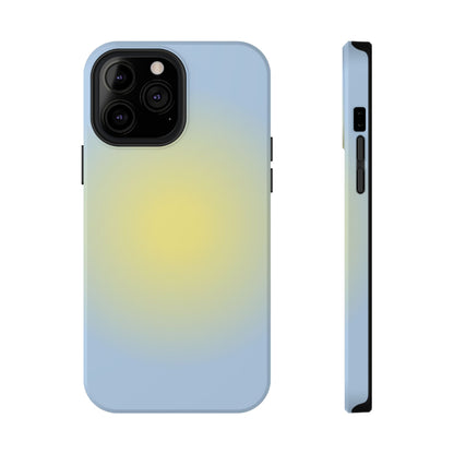 Yellow & Blue Aura iPhone Case