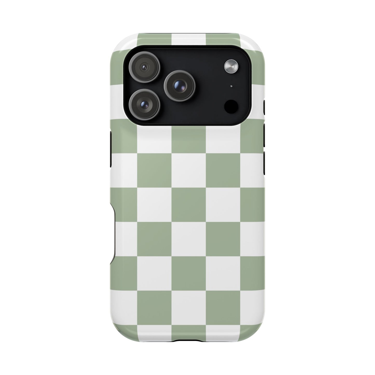 Sage Green Checkered iPhone Case