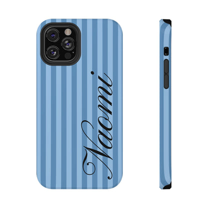 Personalized Seaside Stripes iPhone Case