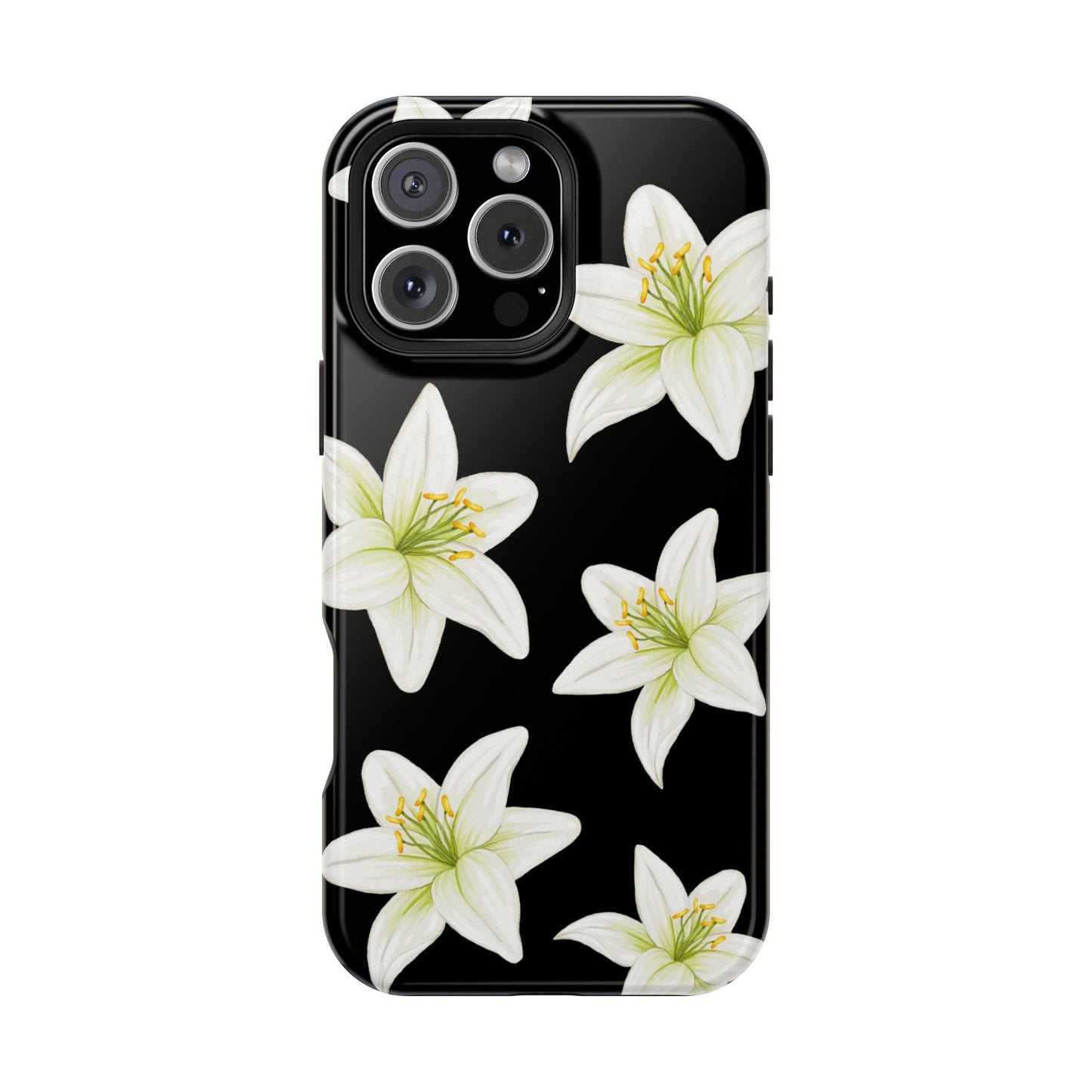 Black Tiger Lily iPhone Case