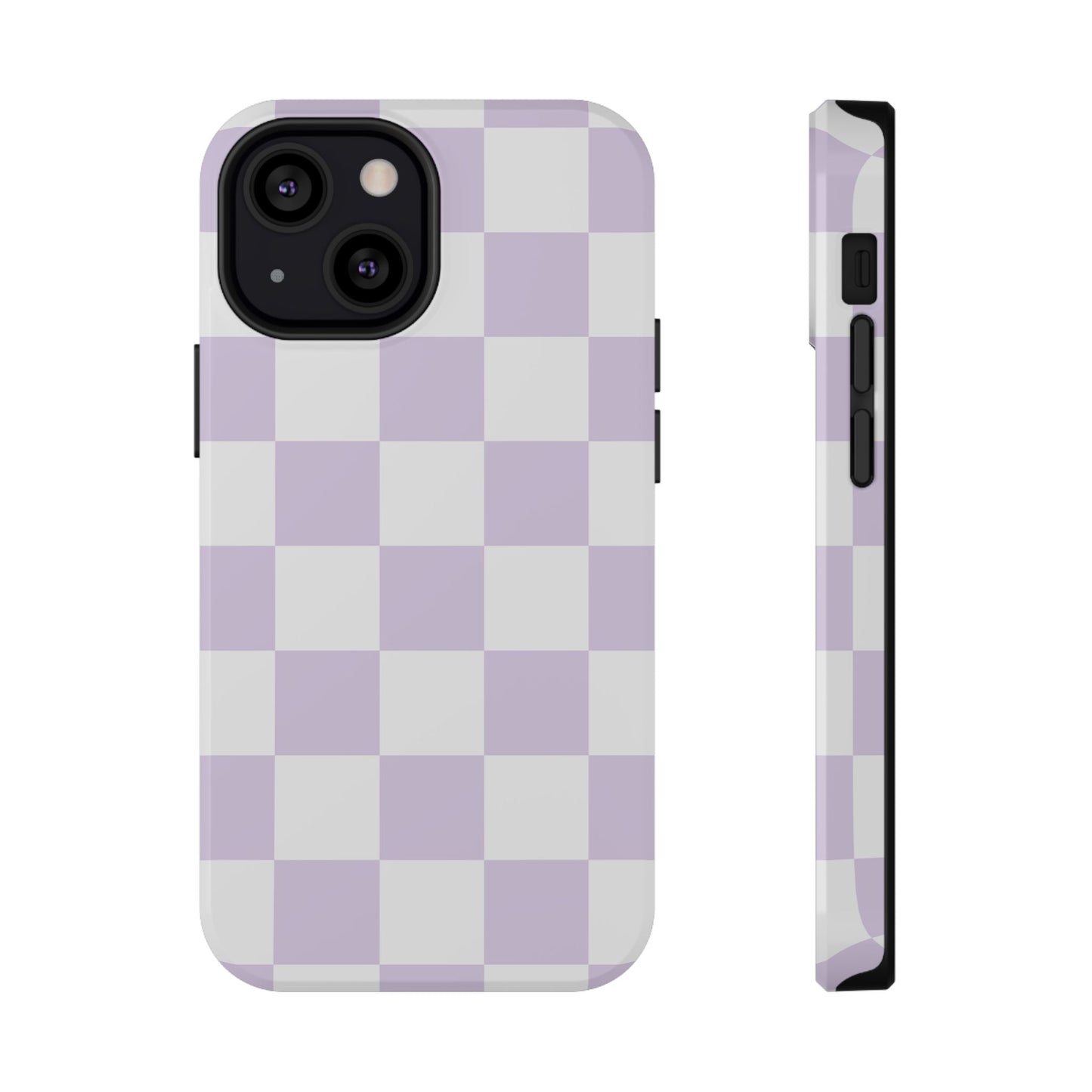 Pastel Purple Checkered iPhone Case