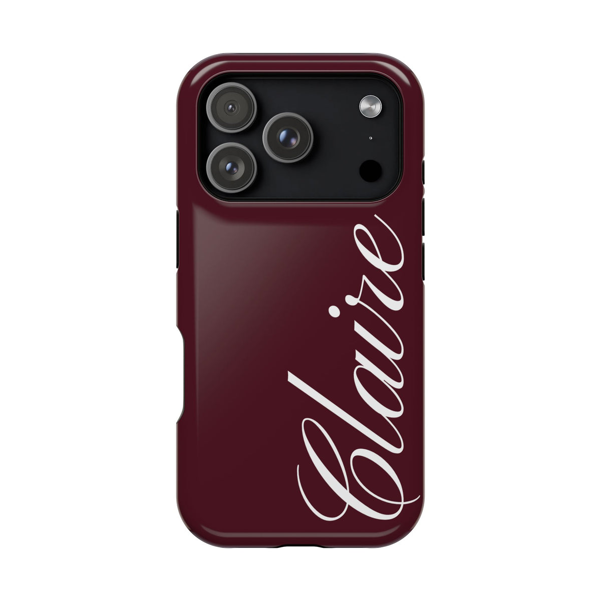 Personalized Burgundy iPhone Case