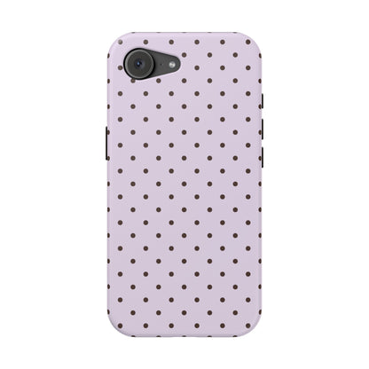 Berry Mocha Mini Dots iPhone Case