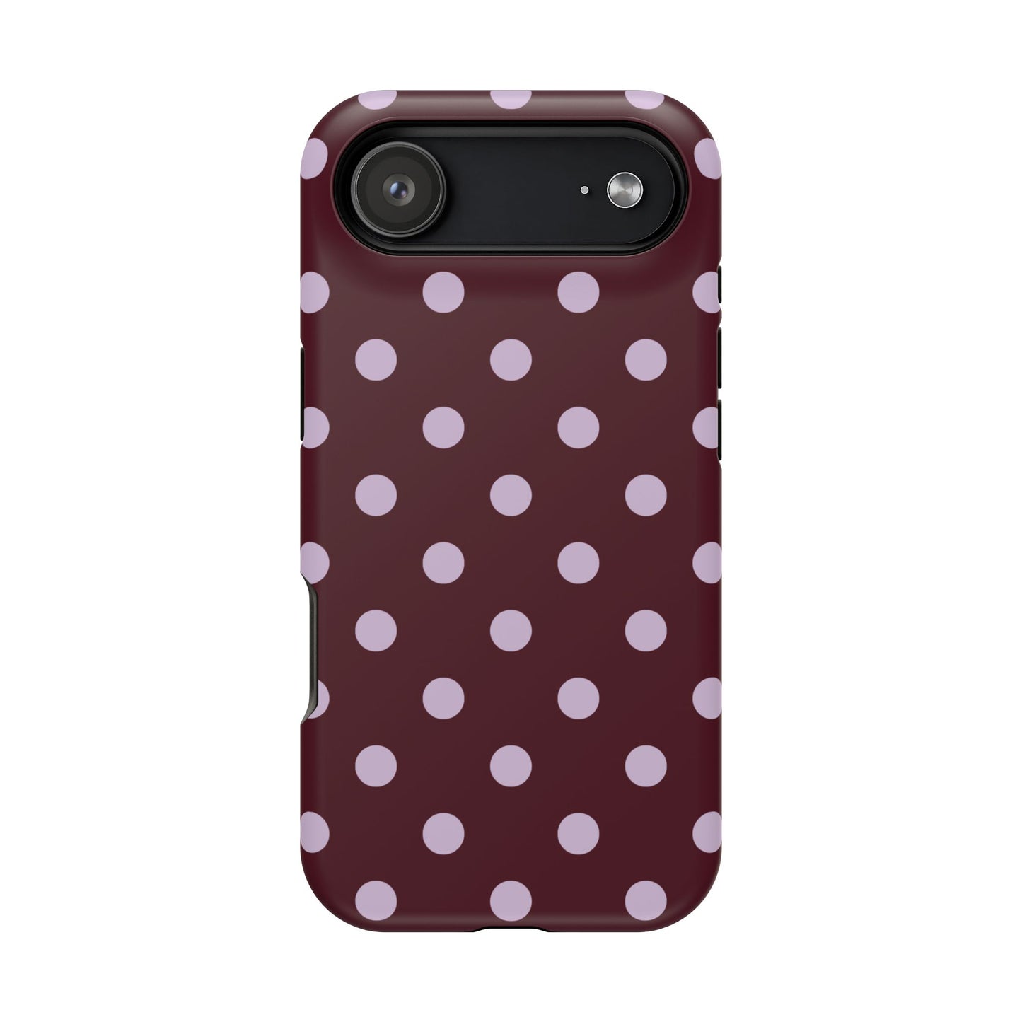 Burgundy & Violet Polka Dots iPhone Case