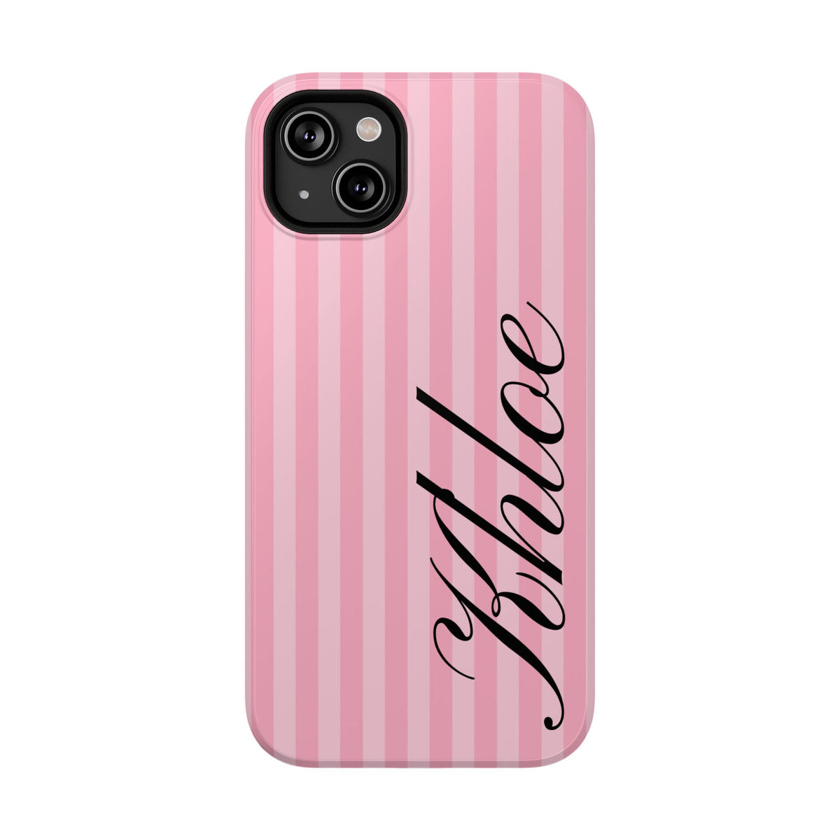 Personalized Bubblegum Stripes iPhone Case