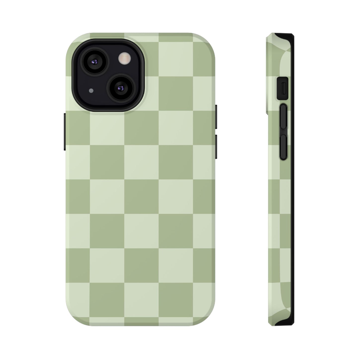 Green & Light Green Checkered iPhone Case