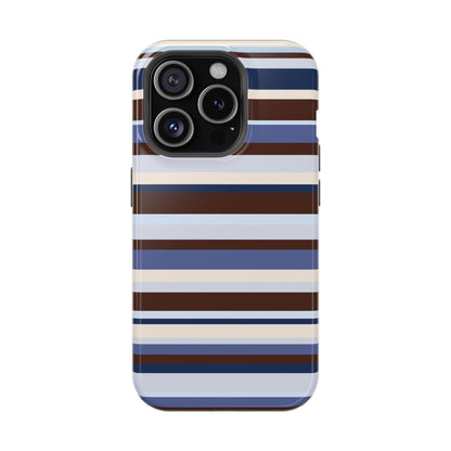 Blueberry Mocha Stripes iPhone Case