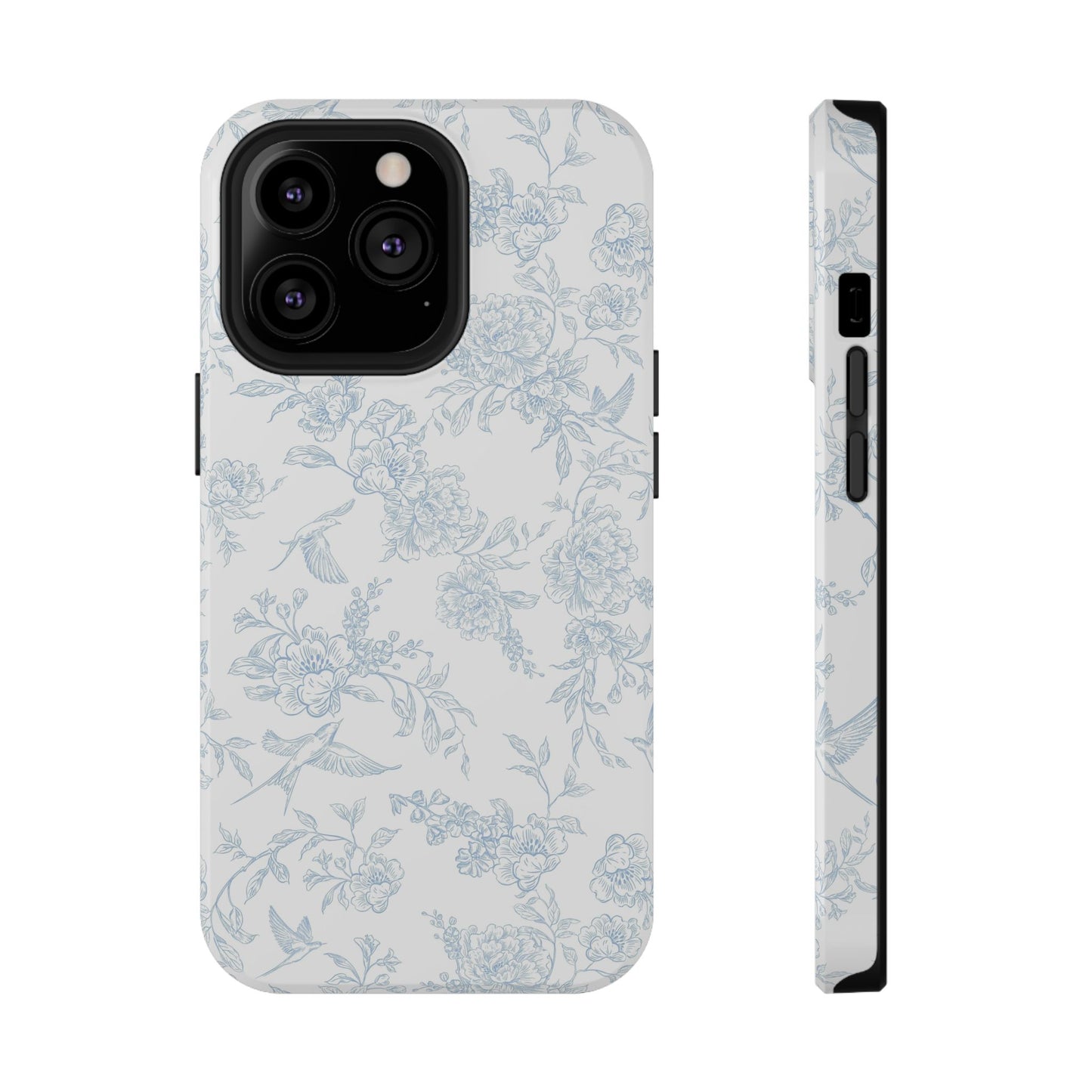 French Blue Toile iPhone Case