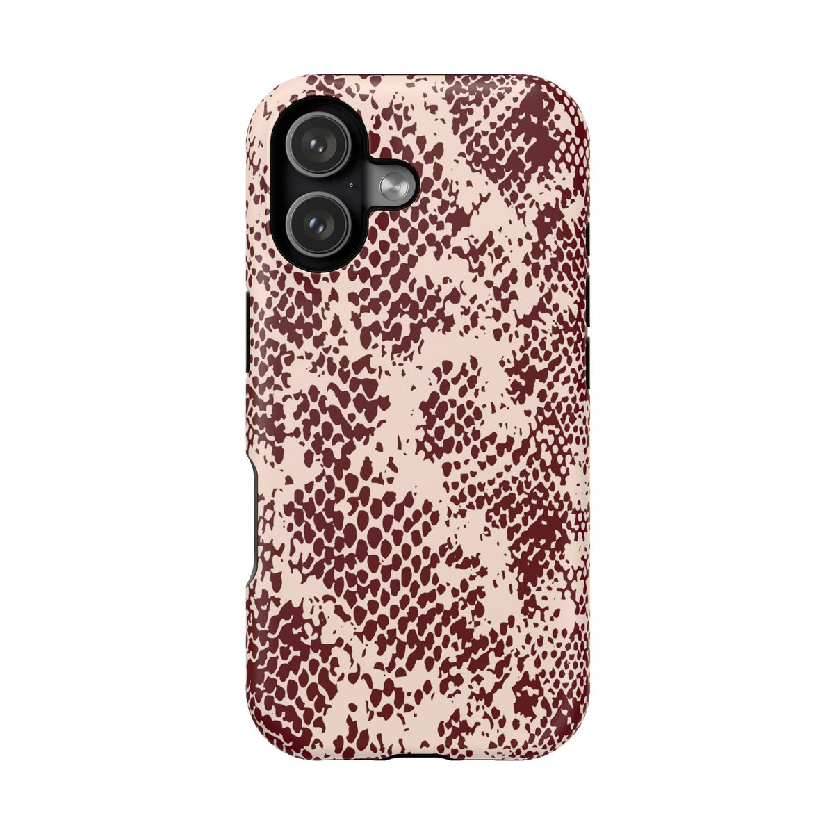 Burgundy Snake iPhone Case