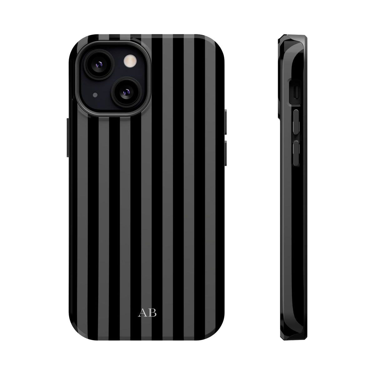Custom Initials Twilight Stripes iPhone Case