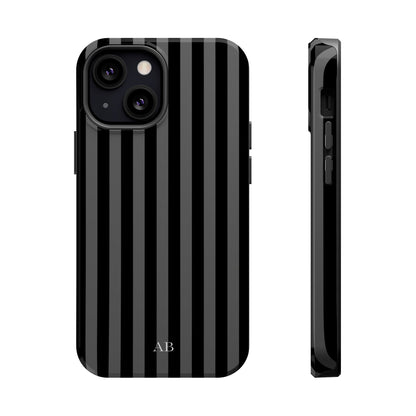 Custom Initials Twilight Stripes iPhone Case